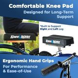 KneeRover Original Steerable All Terrain Knee Scooter for Adults for Foot Surgery Heavy Duty Knee Walker for Broken Ankle Foot Injuries - Leg Recovery Scooter Best Knee Crutch Alternative (Blue)
