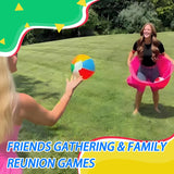 lipmo Granny Pants Outdoor Game, 2 Pack Granny Pants Yard Game for Adults and Family, Giant Outdoor Games with 8 Bouncy Balls for Party Backyard Lawn Christmas Family Reunion Games - Blue & Pink