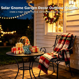 SUCUY Solar Outdoor Statues Gnome Garden Decor, Garden Gnome with Solar LED Umbrella Decorative for Patio, Balcony, Lawn, Yard Ornament - Christmas Gardening Gifts for Mom Grandma