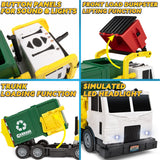 JOYIN Large Friction Powered Garbage Truck Toy Set, Includes Dumpster, Trash Bins, and Learning Cards for Kids, Boy Toys Birthday Gift for Boys Girls Kids Toddler Gift for Christmas