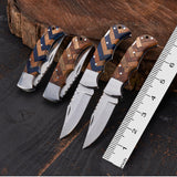 Personalized Folding Knife - Damascus Olive-Brown Pocket Knife, Custom Gift for Husband, Boyfriend, Dad, Son, Groomsmen, Perfect for Birthday, Anniversary, Father’s Day, Christmas Gift