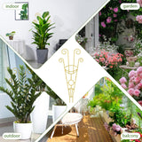 ZOUTOG Trellis for Climbing Plants Indoor 4 Pack 30 Inch,Rustproof Metal Garden Trellis for Potted Plants,Sturdy Houseplant Support Indoor Outdoor for Ivy Pothos Monstera Hoya Flower Vine(Golden Moon)