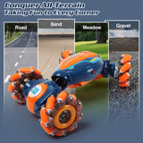 Gesture Sensing RC Stunt Car - Boys Girls Toys Age 6-8-12, 4WD Hand Controlled Remote Control Twist Car with Light & Music,Cool Birthday presents and Ideas Gifts for Kids Age 6 7 8 9 10 11 12 YearsOld