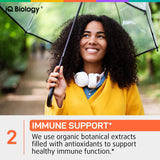 IQ BIOLOGY Mullein Drops for Lungs - USDA Organic Mullein Supplement with Arjuna - Made in USA - Lung Detox for Smokers, Bronchial Cleanse with for Respiratory to Clear Lungs, Break Up Mucus*, 2 oz