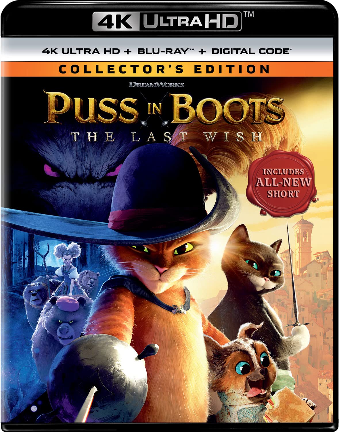 Puss in Boots: The Last Wish - Collector's Edition 4K Ultra HD + Blu-ray + Digital [4K UHD]