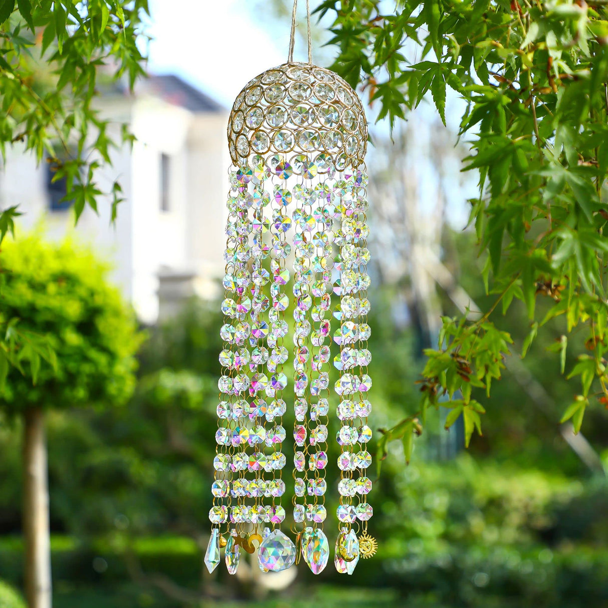 YU FENG Crystal Suncatcher Wind Chimes Window Hanging Rainbow Maker