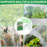Sunwinx Garden Mesh Netting Kit for Raised Beds, 10x33FT Ultra Fine Mesh Netting&6 Sets 8FT Fiberglass Garden Hoops, Insect Netting Row Cover, Pest Barrier Protection for Vegetable Fruits Flowers