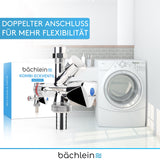 Valvola Angolare Combinata Universale Bächlein Autosigillante, Valvola Angolare Combinata per Tubi dell'Acqua Fredda e Calda con un'Ampia Gamma di Opzioni di Collegamento, Valvola Angolare