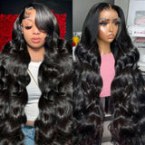 Drosuud 30 Inch 13X6 Lace Front Wigs Human Hair 200% Density Body Wave HD Lace Front Wigs Human Hair Pre Plucked Glueless Wigs Human Hair for Women With Baby Hair