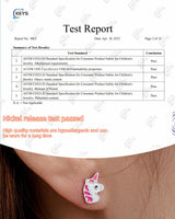 16 Pairs Hypoallergenic Screw Back Earrings for Women Girls 316L Stainless Steel Unicorn Butterfly Strawberry Cherry Flat Back Stud Earrings Jewelry Gift