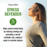 NaturalSlim Stress Relief Supplement - Stress Defender, High Cortisol Reducer, Control Cravings, Sleep & Metabolism Support with Vitamin B5 Pantothenic Acid & L Tyrosine - 180 Vegetable Capsules