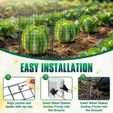12 Pack 17" x 12" Tall Round Plant Cage - 36PCS Plant Support Cage Metal Wire Mesh Plant Protector for Outdoor Gardening Supplies Garden Protection Rabbits Chickens Ducks for Vegetables Flowers Shrubs