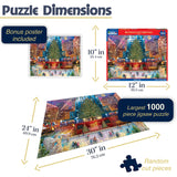 White Mountain Rockefeller New York Christmas Puzzles 1000 Pieces Jigsaw Puzzle for Adults and Family