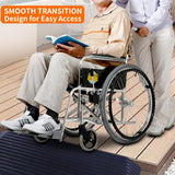 BESEA 2.5" Rise Threshold Ramp Wheelchair Ramp Rubber Curb Ramp for Home Doorways 3.6 Feet Long 2200lbs Load Capacity Power Scooter Ramp