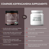 TRIBE ORGANICS Vegan Ashwagandha KSM 66 Pure Organic Root Powder Extract Ayurvedic Supplement - Focus Mood Support Increase Energy Strength 600mg of Natural KSM66 for Superior Absorption - 90 Capsules