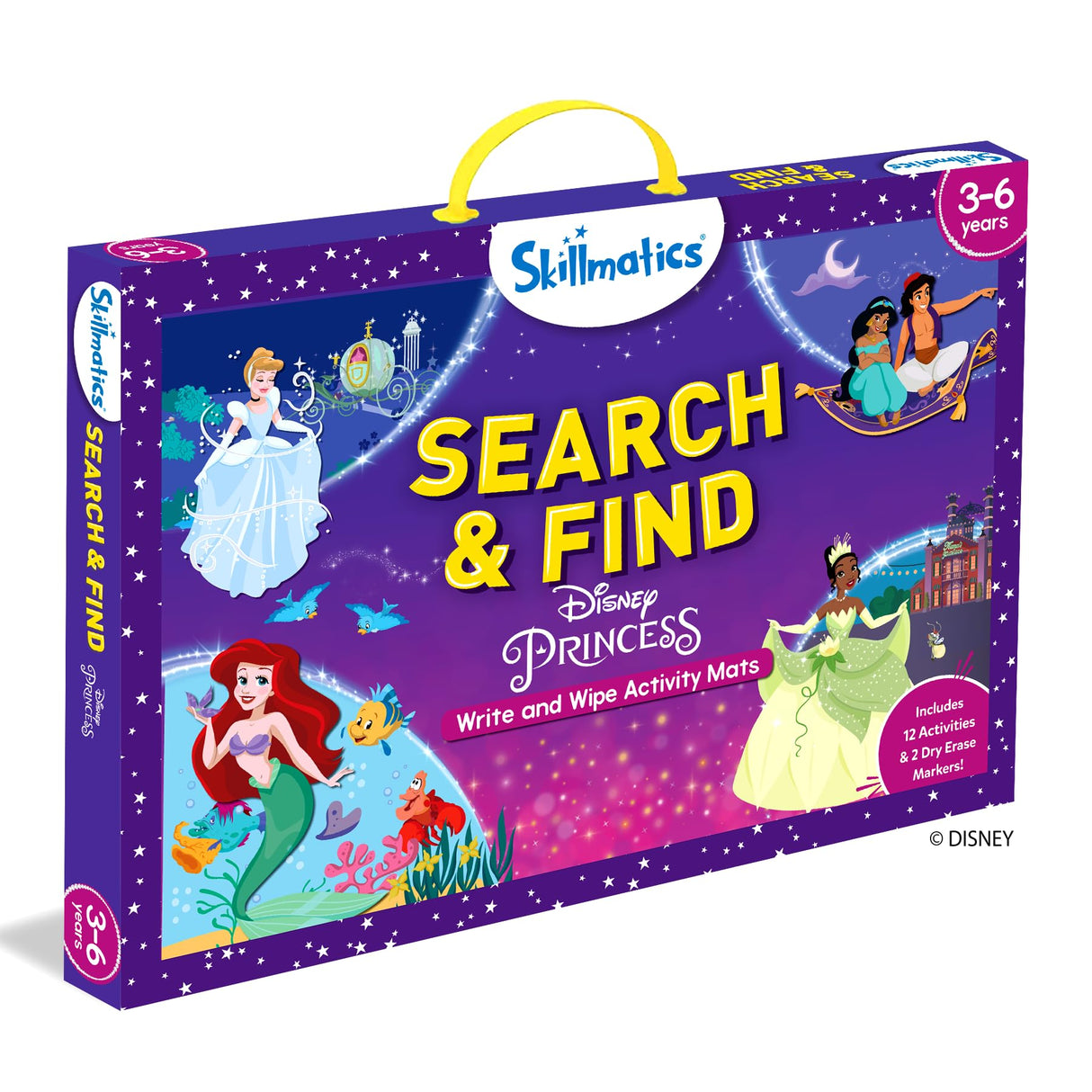 Skillmatics Search and Find Disney Princess Educational Game - Reusable Preschool Learning Activities, Christmas Toys, Art & Crafts, Gifts for Toddlers & Kids of Ages 3, 4, 5, 6