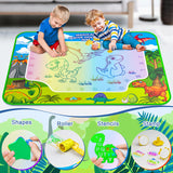 Water Doodle Mat for Kids 32x40 Inch, Mess Free Coloring Mat Educational Toy for 3 4 5 6 7 8 Years Old Girls & Boys, Neon Color Mat Doodle Board Writing Drawing Toys Holiday Christmas Birthday Gifts