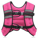 ZELUS Weighted Vest, 6lb/8lb/12lb/16lb/20lb/25lb/30lb Weight Vest with Reflective Stripe for Workout, Strength Training, Running, Fitness, Muscle Building, Weight Loss, Weightlifting, Pink(20 lb)