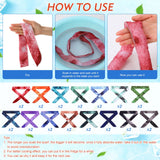 Lenwen 30 Pcs Cooling Neck Wraps Cooling Bandana Tie Dye Neck Cooler Ice Wrap Scarf Headband for Hot Weather for Women Men