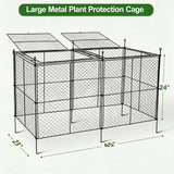 TAOMENNI Crop Cage, 45"×23"×24" Garden Cage to Keep Animals Out, Chicken Wire Cloche, Heavy-Duty Plant Protector for Raised Garden Bed, Protect Vegetables from Rabbits Squirrels