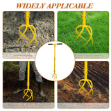 BARAYSTUS Garden Hand Tiller Garden Claw Twist Tiller Cultivator Tiller Soil Loosener Lawn Aerator Areator Loosen, Rototiller, Garden Bed and Plant Box Cultivator, Garden Tools.