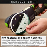 Serious Grit - 5-Inch 9-Hole 150 Grit Sanding Discs - Heavy-Duty Hook & Loop Film Discs - Sandpaper for Random Orbital Sanders - 50 Pack Box