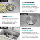 KRAUS Kore 32-Inch Undermount Workstation 16 Gauge Single Bowl Stainless Steel Kitchen Sink with Accessories, KWU110-32
