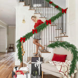 Hananona 2 Pcs 6 Ft Artificial Norfolk Pine Garlands, Real Touch Winter Pine Garland, Green Artificial Greenery Garland for Table, Mantle, Wall, Indoor, Outdoor Christmas Decorations (2, 6 FT)