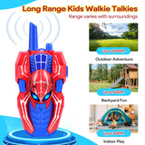 Vvinca Spider Walkie Talkies for Kids Toys Ages 3 4 5 6 7 8 9 10 Boys Girls 3 Pack Superhero Toys Lanyard Long Range Clear Sound Outdoor Game Camping Gear Spy Gadgets & Easter Christmas Birthday Gifts