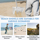 Sand Flea Rake, 65" Stainless Steel Long Handle Sand Sifter for The Beach