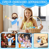 Yelakey 13" Jesus Plush, Jesus Stuffed Doll Plushie for Easter Christmas Church (Brown)