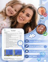SAILIMUE Hypoallergenic Flat Back Earrings for Girls Kids Toddler Women
