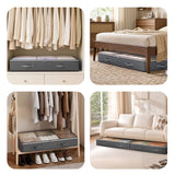 Budding Joy 95L Under Bed Storage Containers, 4 Pack Closet Organizers Grey