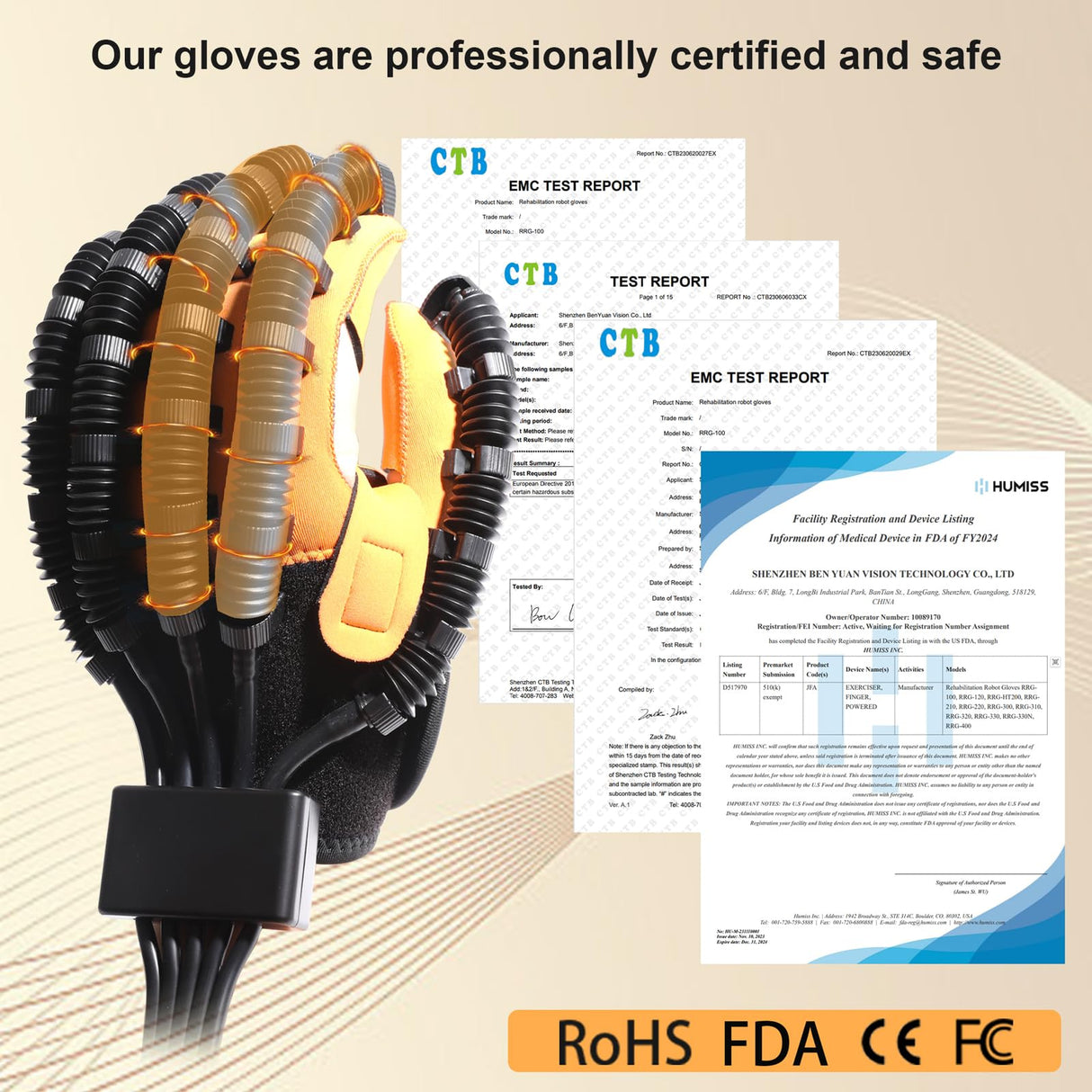 MZU Upgraded Rehability Robot Gloves Hand Stroke Recovery Equipment,Hand Dysfunction Patient Training Device Stroke Hemiplegia, Finger Orthosis for Long Term Relief Finger Cramps