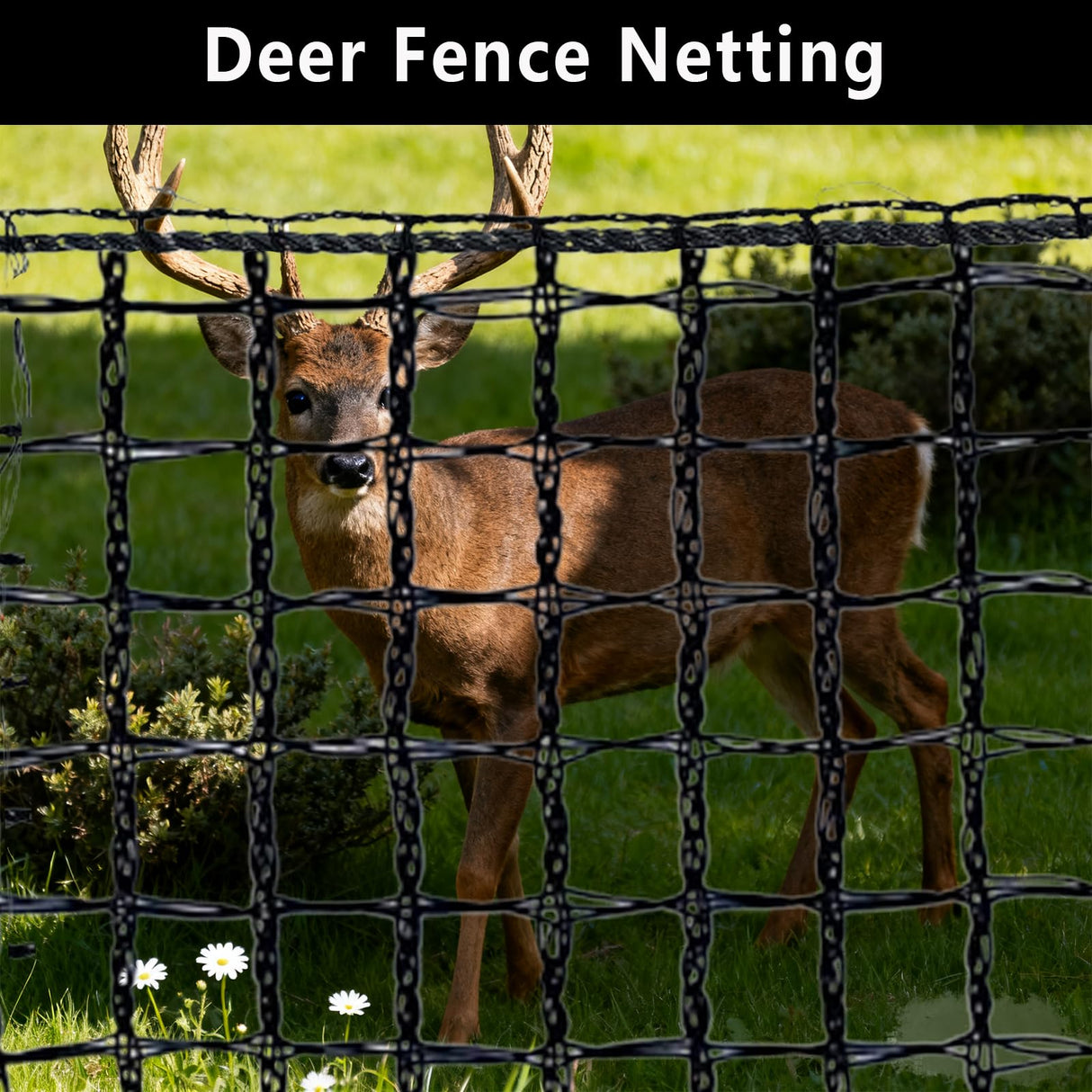 POYEE Deer Fence Netting 5x100ft Plastic Mesh Netting for Garden Protection