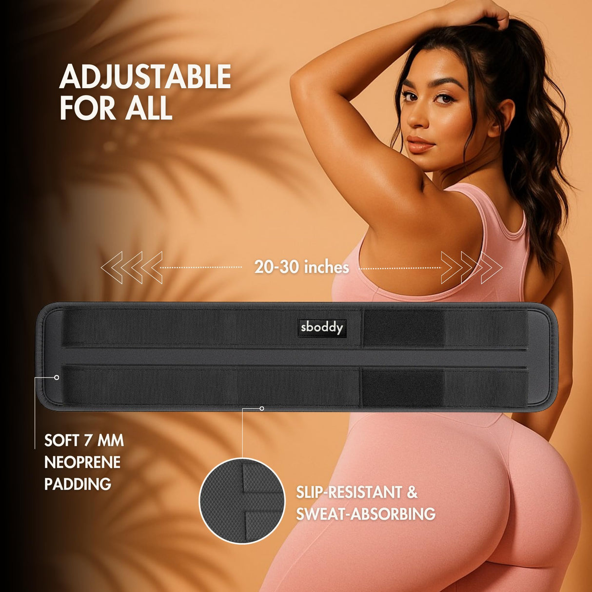 Hip Thrust Belt For Dumbbells Heavy, Kettlebells, Plates Up to 500 LBS, Hip Thrust Band for Women/Men, Double Hook & Loop Booty Builder, Glute Workout Equipment for All Shapes, Both Home/Gym.