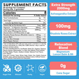 Ashwagandha Gummies, Magnesium Glycinate Gummies 200mg for Adults, Vitamin B6, Zinc, Rhodiola Rosea, Lemon Balm, Relaxation Support, Natural Zzz, Brain, Muscle, Stamina, Energy, Sugar Free