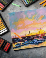 Fantastory Long Soft Chalk Pastels Set, 72 Sticks,Includes 5 Fluorescent Colors; Non Toxic Soft Pastels for Artists,Beginners;Classroom; Drawing,Blending,Layering;Christmas Art Supplies