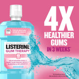 Listerine Gum Therapy Antiplaque & Anti-Gingivitis Mouthwash, Oral Rinse to Help Reverse Signs of Early Gingivitis Like Bleeding Gums, ADA Accepted, Glacier Mint, Twin Pack, 2 x 1 L
