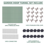 Garavigo Garden Hoops Kit for Raised Beds, Plant Cover Support Hoops