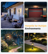 Joyoowild 63" Solar Lamp Post Light 2 Pack, Solar Light Posts for Outside Waterproof, Outdoor Lamps for Patio, Backyard, Front Porch Decor, Warm White, Replaceable Bulb