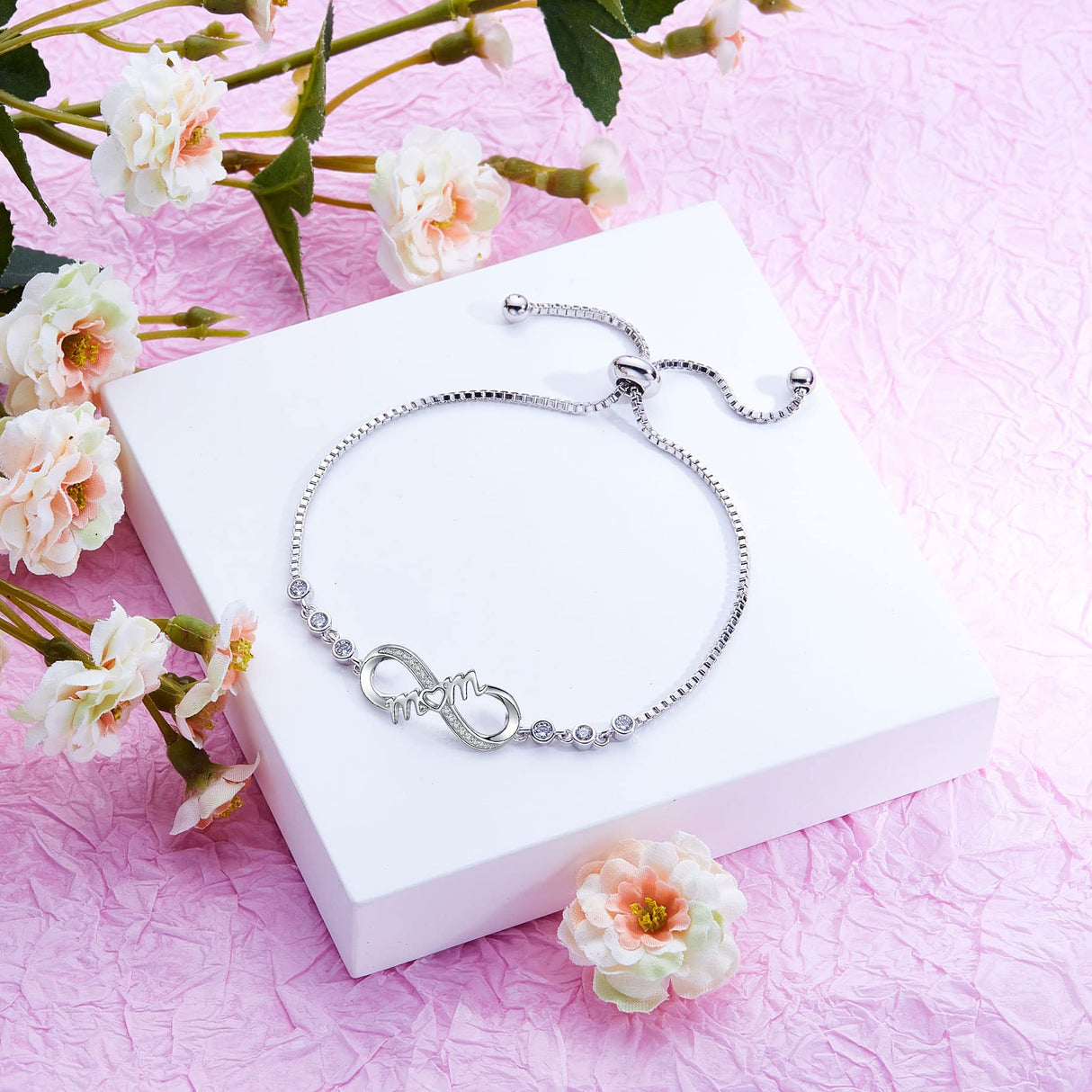 Desimtion Infinity Love Mom Bracelets for Women