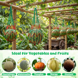 Irenare 15 Pack Melon Hammocks Cradles with S Hanging Hooks Heavy Duty Watermelon Hammock Net to Prevent Falling for Growing Cantaloupe Pumpkin Watermelon in Vertical Garden (Red,Green)