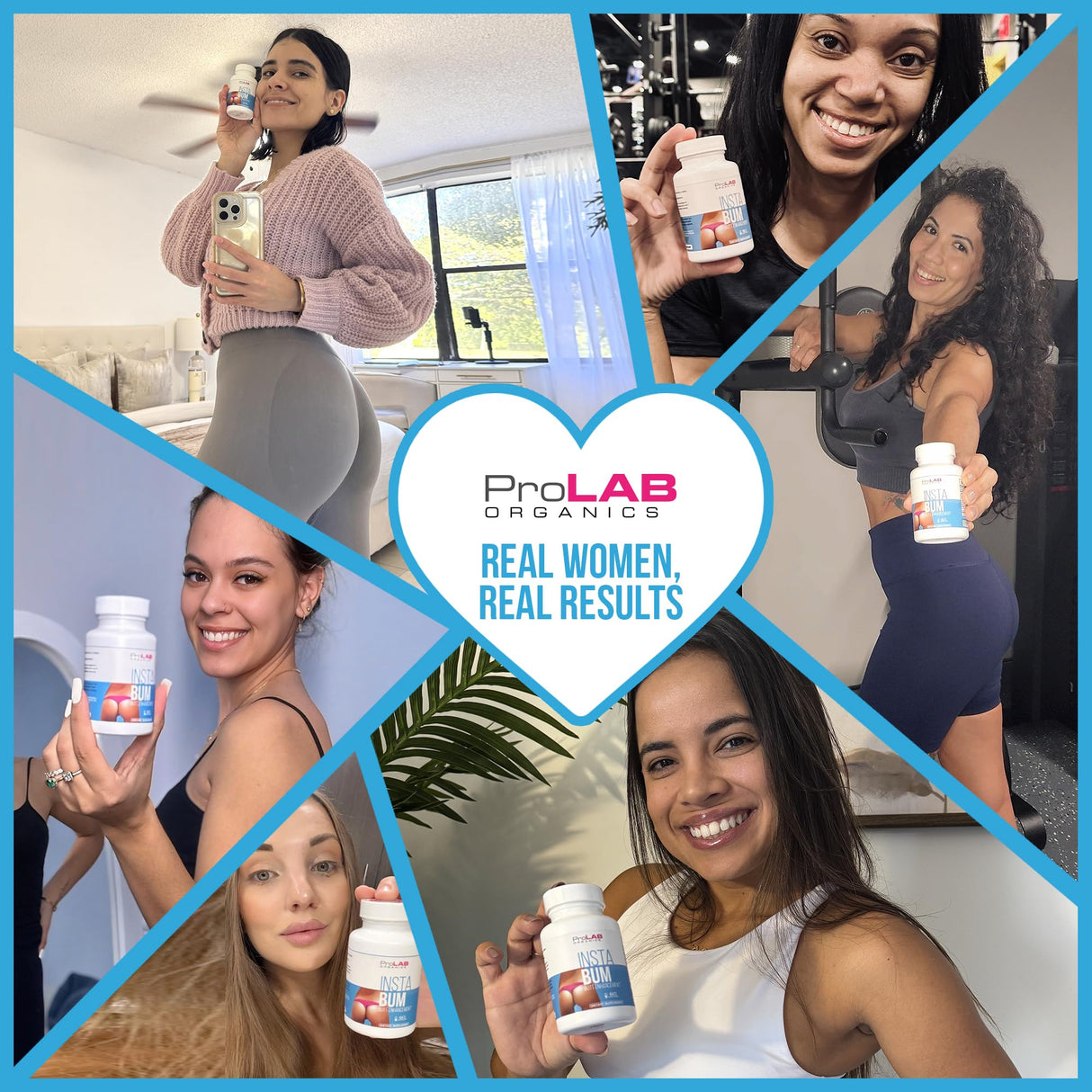 ProLab Organics InstaBum Bum Enhancement Pills – Lift, Shape, and Fill Glutes – Fast Growth for Bigger Butt and HIPS – No Gummies. Visible Results in 1-2 Weeks