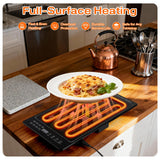 Electric Warming Tray,25"x 15" Food Warmer for Parties Buffet with 10 Temp-Settings, 3-in-1 Warming Mat for Food Built-in Thermostat and Surface Heating, Warming Tray for Parties Buffet,Gatherings