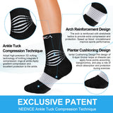 NEENCA Medical Compression Socks—2 Pairs, Ankle Socks for Injury Recovery, Pain Relief, Swelling, Sport Protection 20-30 mmHg