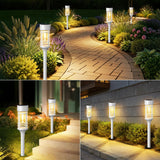LETMY 6Pack 48 LED Halloween Decorations Outdoor Upgraded Swaying Solar Lights Outdoor, Waterproof Solar Firefly Lights Solar Halloween Lights for Pathway Yard Garden Decorations (Green)