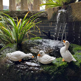 3PCS Duck Statues Resin Ducks Outdoor Garden Yard Porch Duck Pond Decor