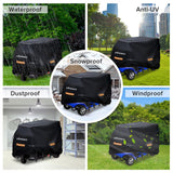 Upgraded Mobility Scooter Storage Cover,SRIMMIT Heavy Duty 420D Oxford Fabric Electric Scooter Cover, Waterproof,Anti-UV,Durable with Waterproof Strip,Reflective Strips,3 Buckles (XL 57" x 27" x 39")