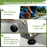 100Pcs Landscape Fabric Stakes 6 Inch Galvanized Garden Staples